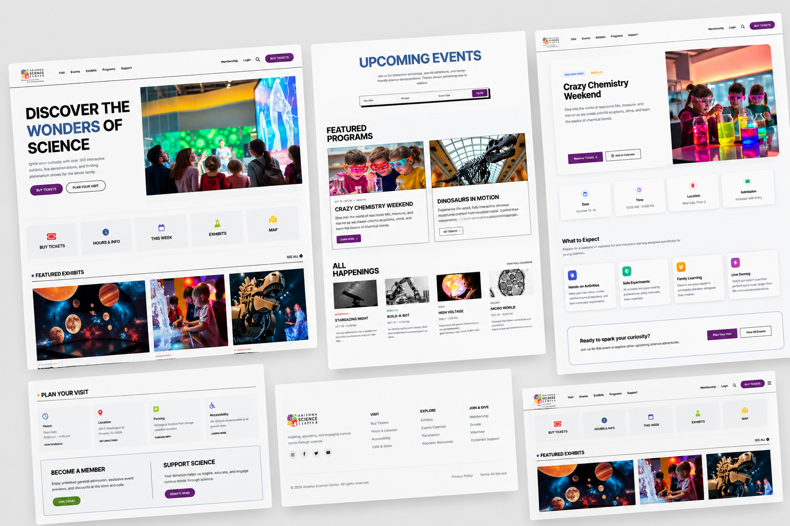 SIGnature Arizona Science Center website redesign